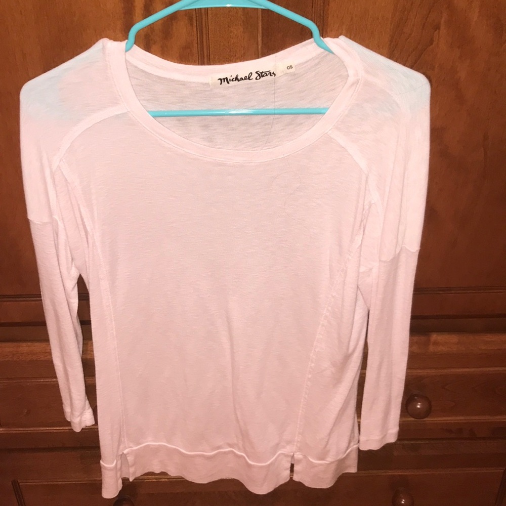 Pink Baseball style Long sleeve shirt